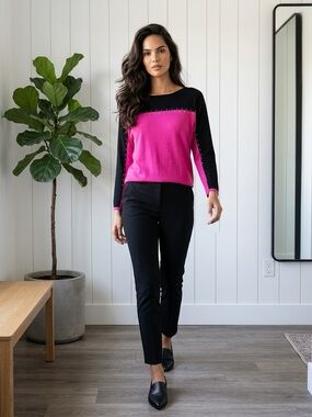 Bob Mackie wearable arts knit top.